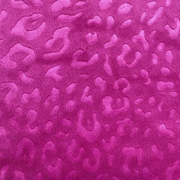 INC International Concepts Velour Notch Collar Plush Cheetah Pajama Set Pink XXL - Picture 8 of 15